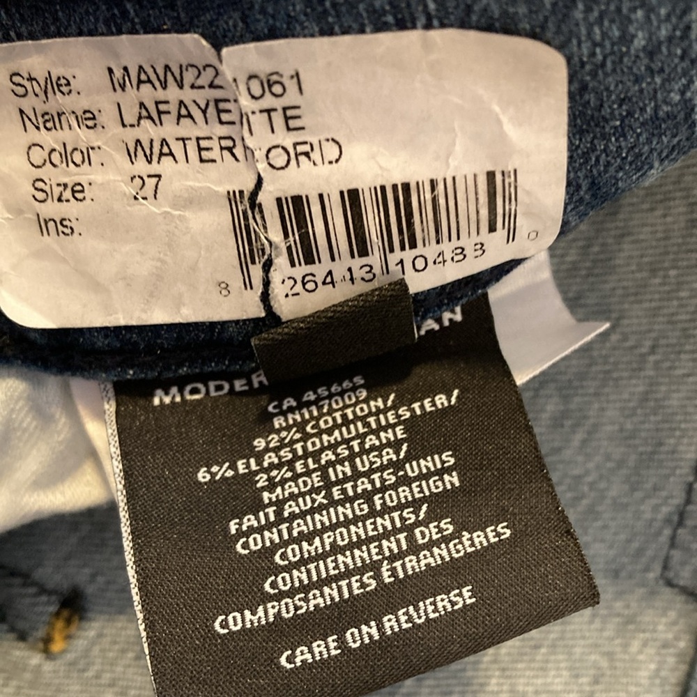 Fidelity Denim Modern American Lafayette Crop Jeans in Waterford Size: 27 - Picture 8 of 9